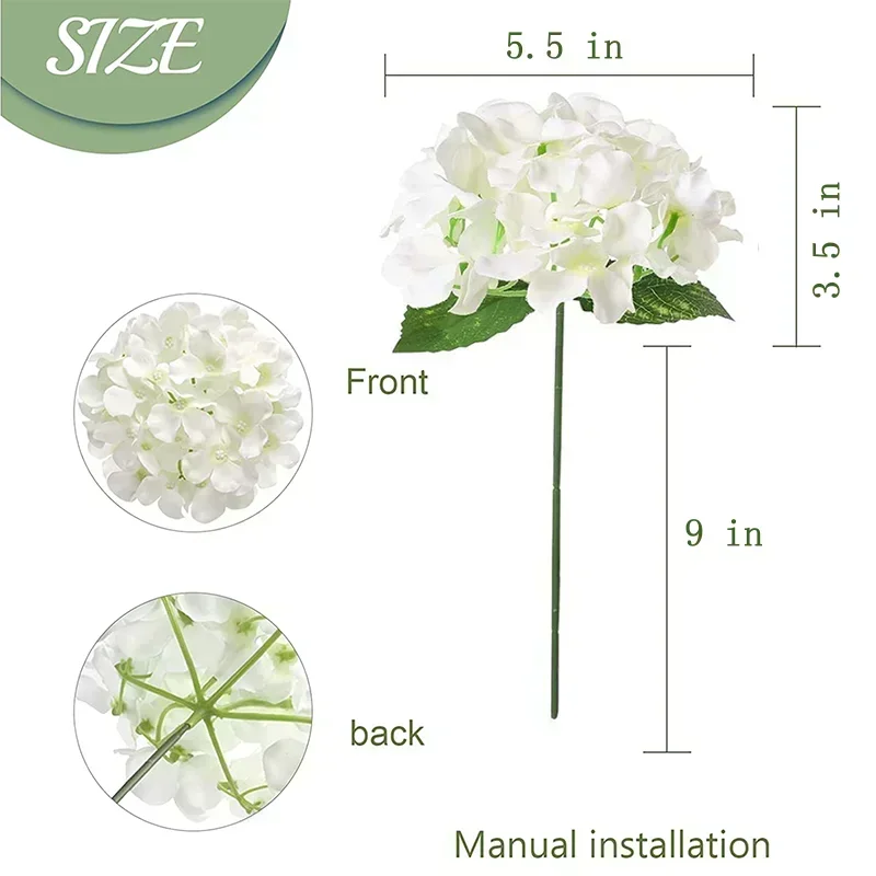 50 Pcs Hydrangea Artificial Fl - огляд і ціна Florist Supply Bulk